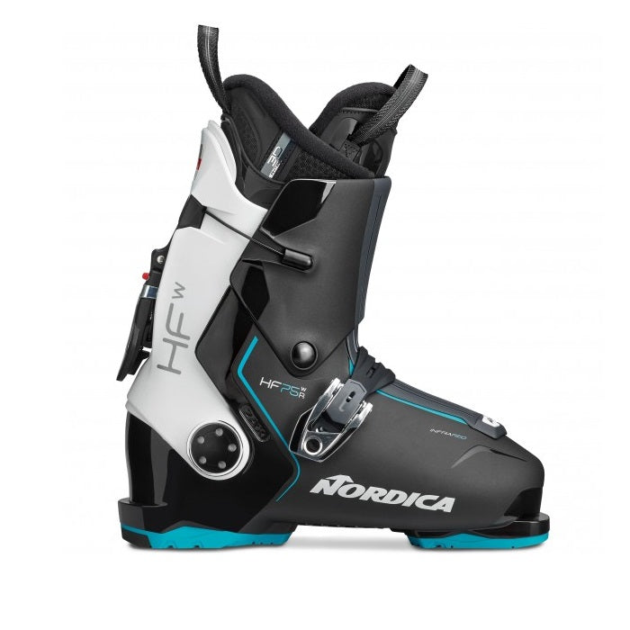 HF 75 W R GW Scarpone Sci Donna Nero Bianco Azzurro