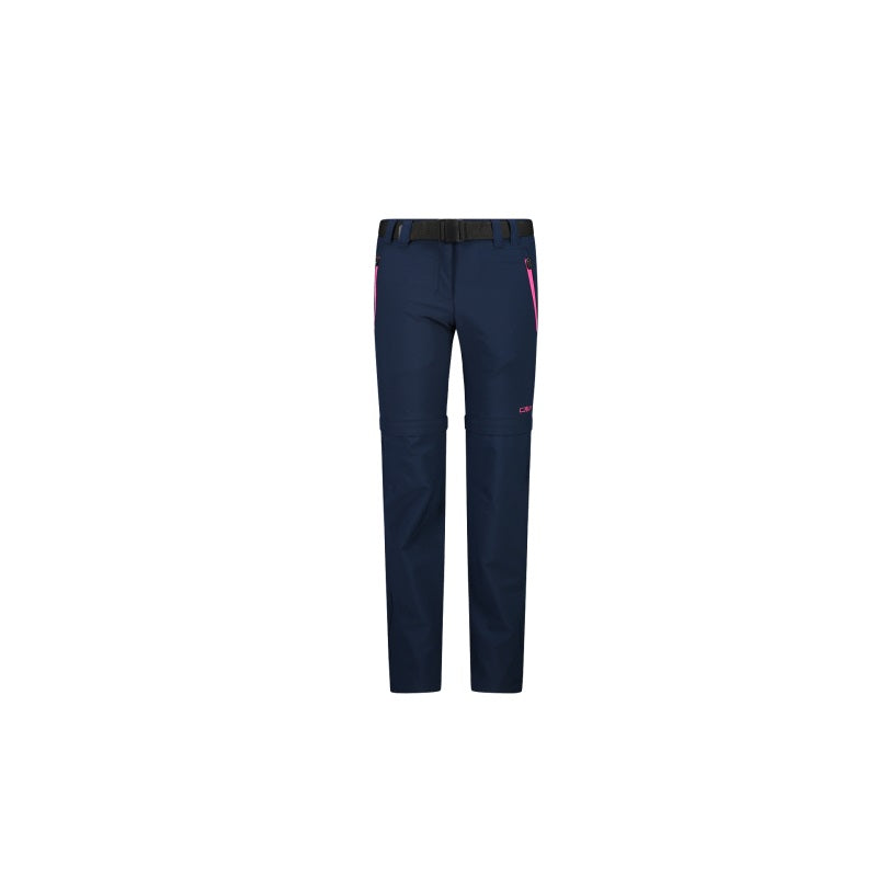 Kid G Zip Off Pant Pantalone Montagna Bambina Blue Fuxia