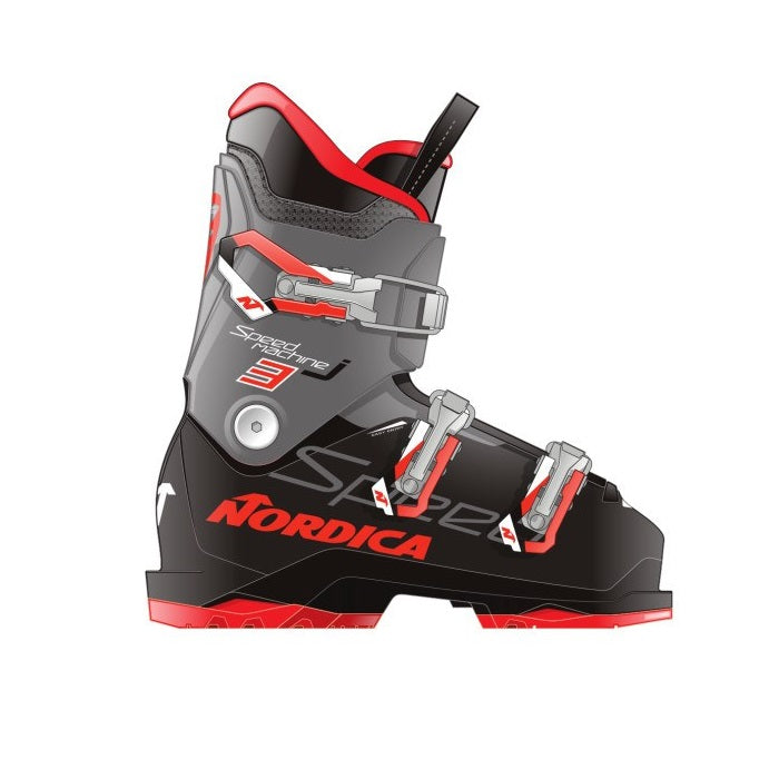 Speedmachine J 3 R Scarpone Sci Bambino Antracite Nero Rosso