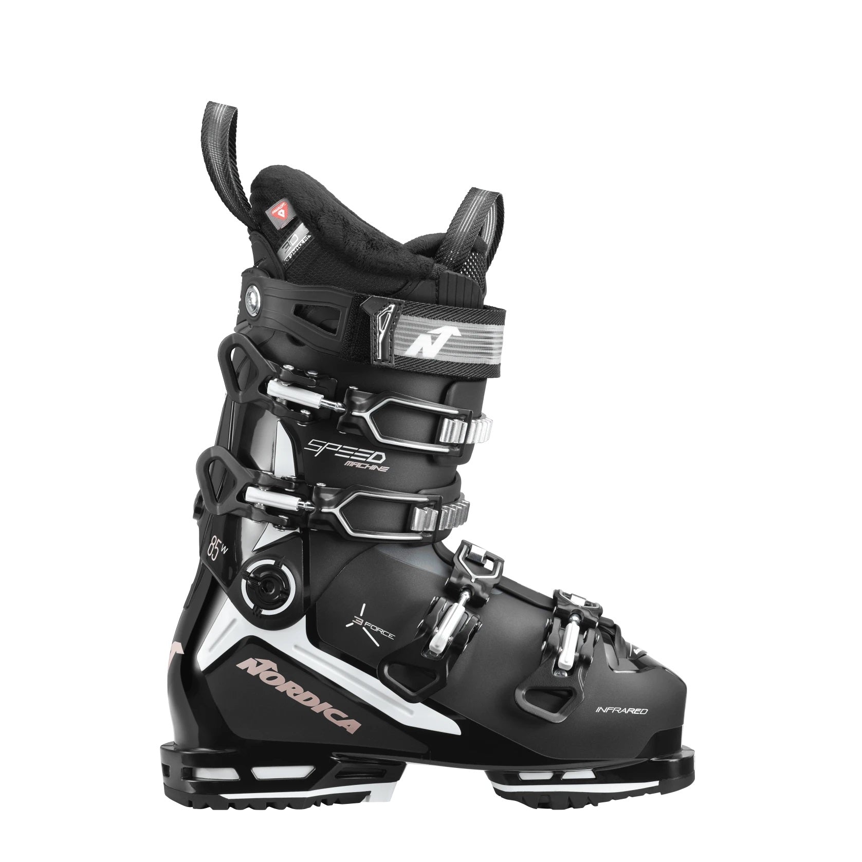 Speedmachine 3 85W Scarpone Sci Donna Nero Bianco Rosa
