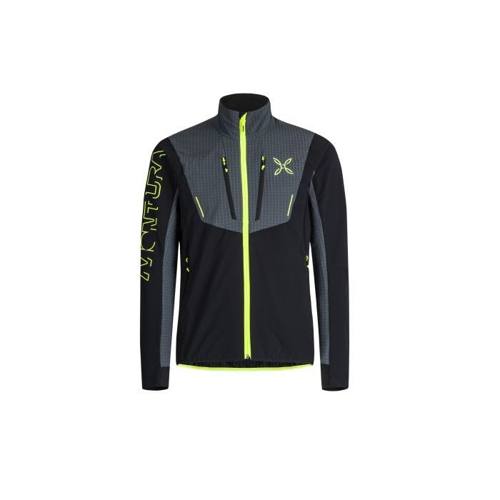 Ski Style Jkt Secondo Strato Uomo Nero Giallo Fluo