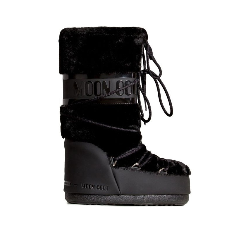 Moon Boot Icone Faux Fur Black