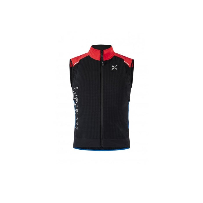 Wind Revolution Vest Gilet Montagna Uomo Nero Power Red