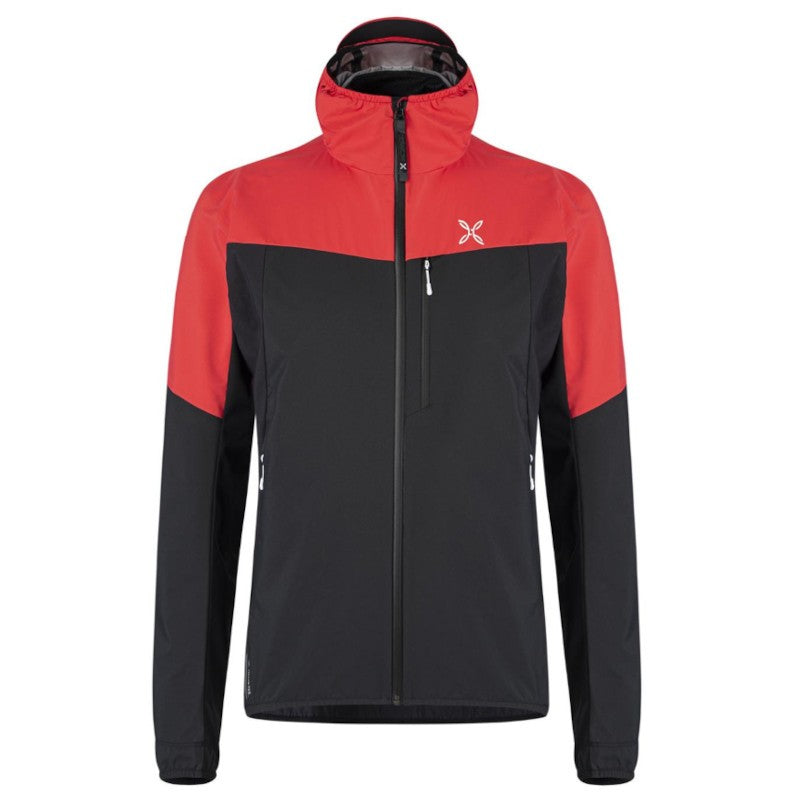 Air Active Hoody Jkt Secondo Strato Uomo Nero Power Red